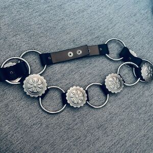 Silver and Black Concho Belt